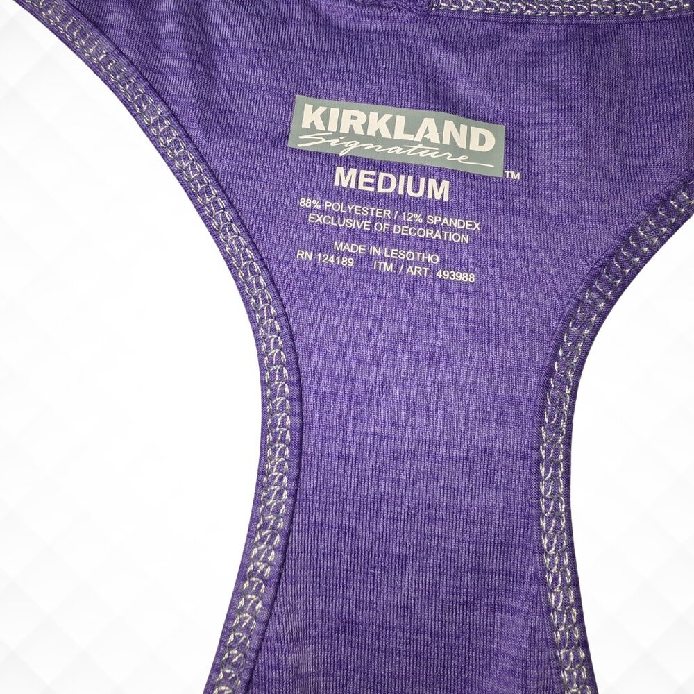 KIRKLAND Signature Scoop Neck Tagless Racerback Active Athletic Tank Top Purple - Picture 4 of 12